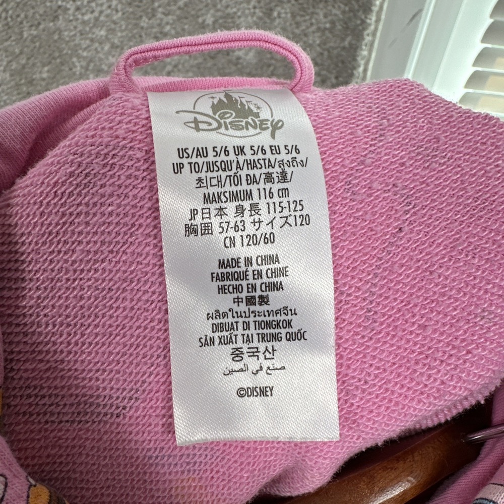 Disney Parks Hoodie Sweatshirt Kids Size 5/6 Pink Eats Collection Food - Picture 4 of 6